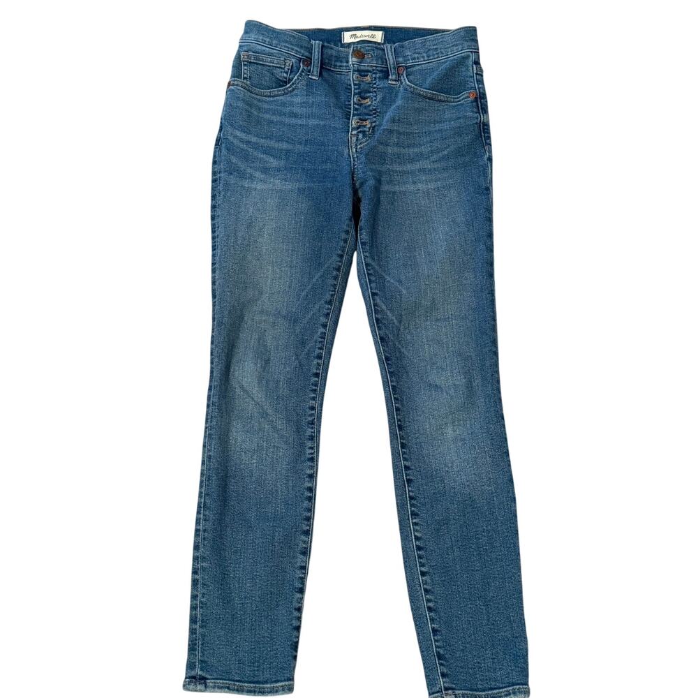 Madewell Mid-Rise Skinny Crop Button-Fly Jeans, Size 25